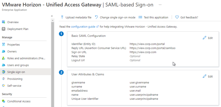 VMware Horizon True SSO with UAG SAML – Carl Stalhood